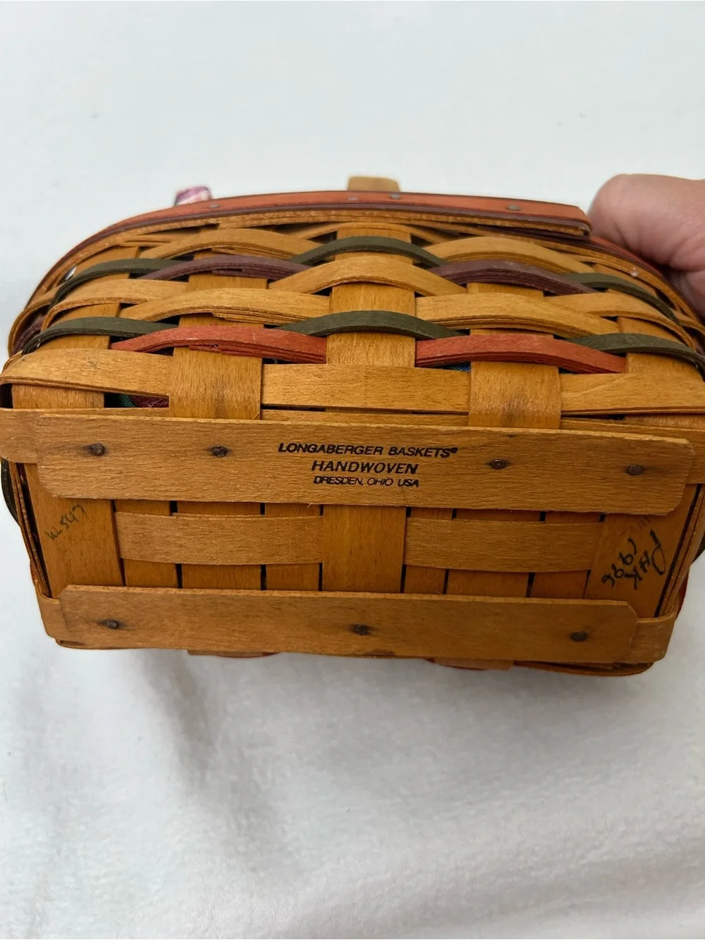 Longaberger handwoven wooden
